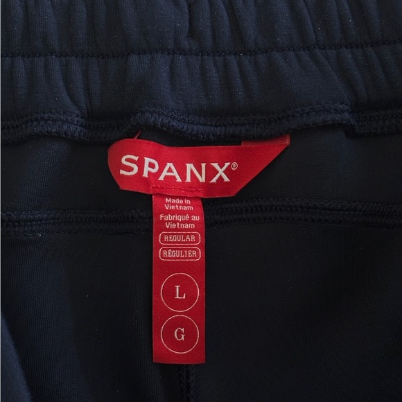 SPANX Air Essentials NWOT Women’s Wide-Leg Navy Drawstring Pants Sz L - Picture 4 of 5